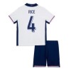 Original Trikotsatz England Rice 4 Heimtrikot EURO 2024 Für Kinder